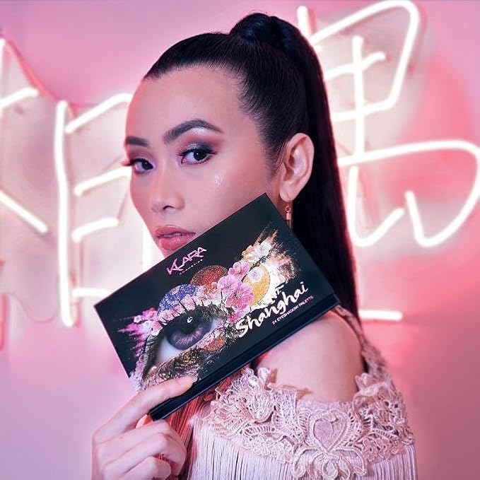 24 Eyeshadow Palette - Festive Vibrant Shimmer Matte Warm Neutral Sparkling Eye shadow Palette (Shanghai)-GlimoraGlow