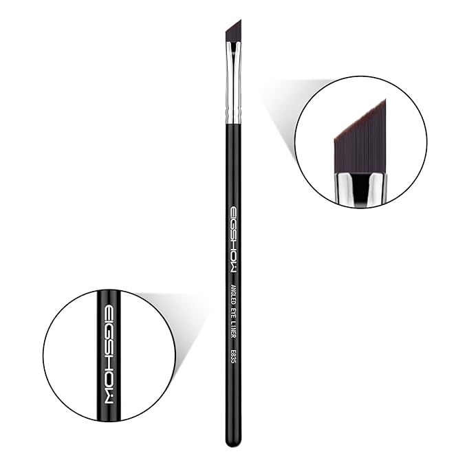 Eyeliner Brush Fine Angled - PRO Precision Gel Eye Liner Makeup Brush -Ultra Thin Slanted Flat Angle - Premium Cruelty Free Synthetic Bristles (E835)-GlimoraGlow