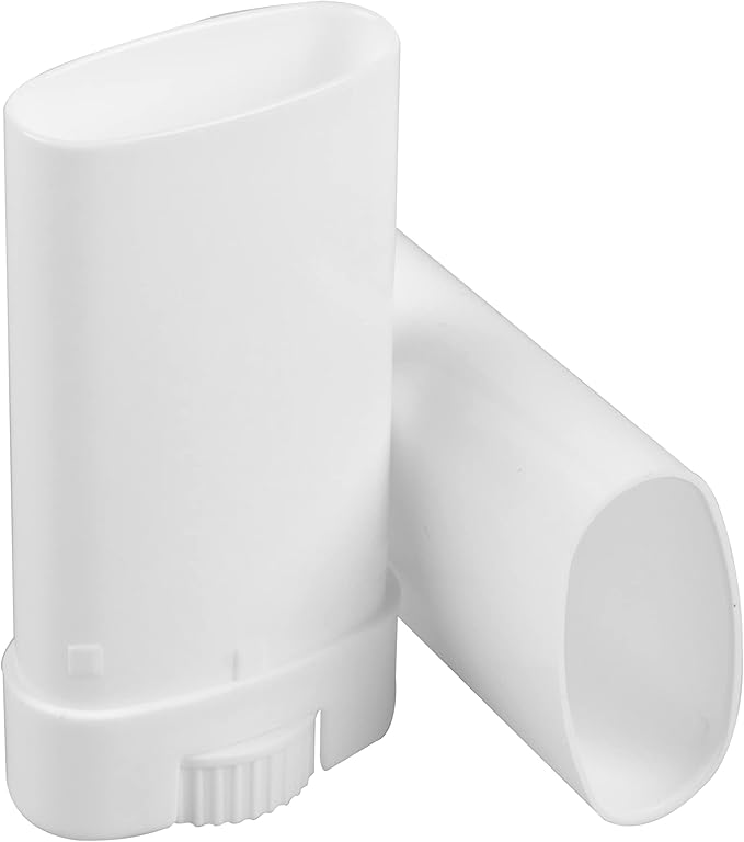 100PCS 15ML White Empty Oval Deodorant Lip Lipstick Balm Tubes Containers for DIY Homemade Crayon Chapstick Holder-GlimoraGlow