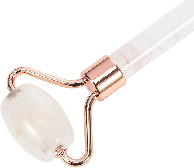 C CRYSTAL LEMON White Natural Face Roller, Jade Gua Sha Sculptor for Aging Wrinkles and Puffiness - Natural White Facial Roller Guasha Tool - Premium Jade Face Roller Cold Roller for Face-GlimoraGlow