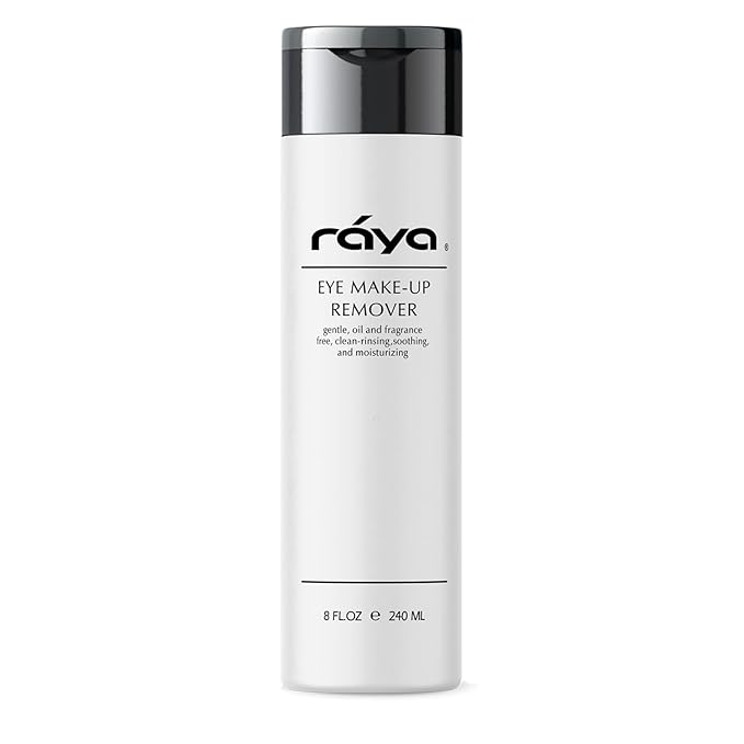 Raya Eye Make-Up Remover 8 oz (105) | Oil-Free, Make-Up Removing Cleansing Fluid | Gently Removes Non-Water-Proof Mascara | Great For Sensitive Skin-GlimoraGlow