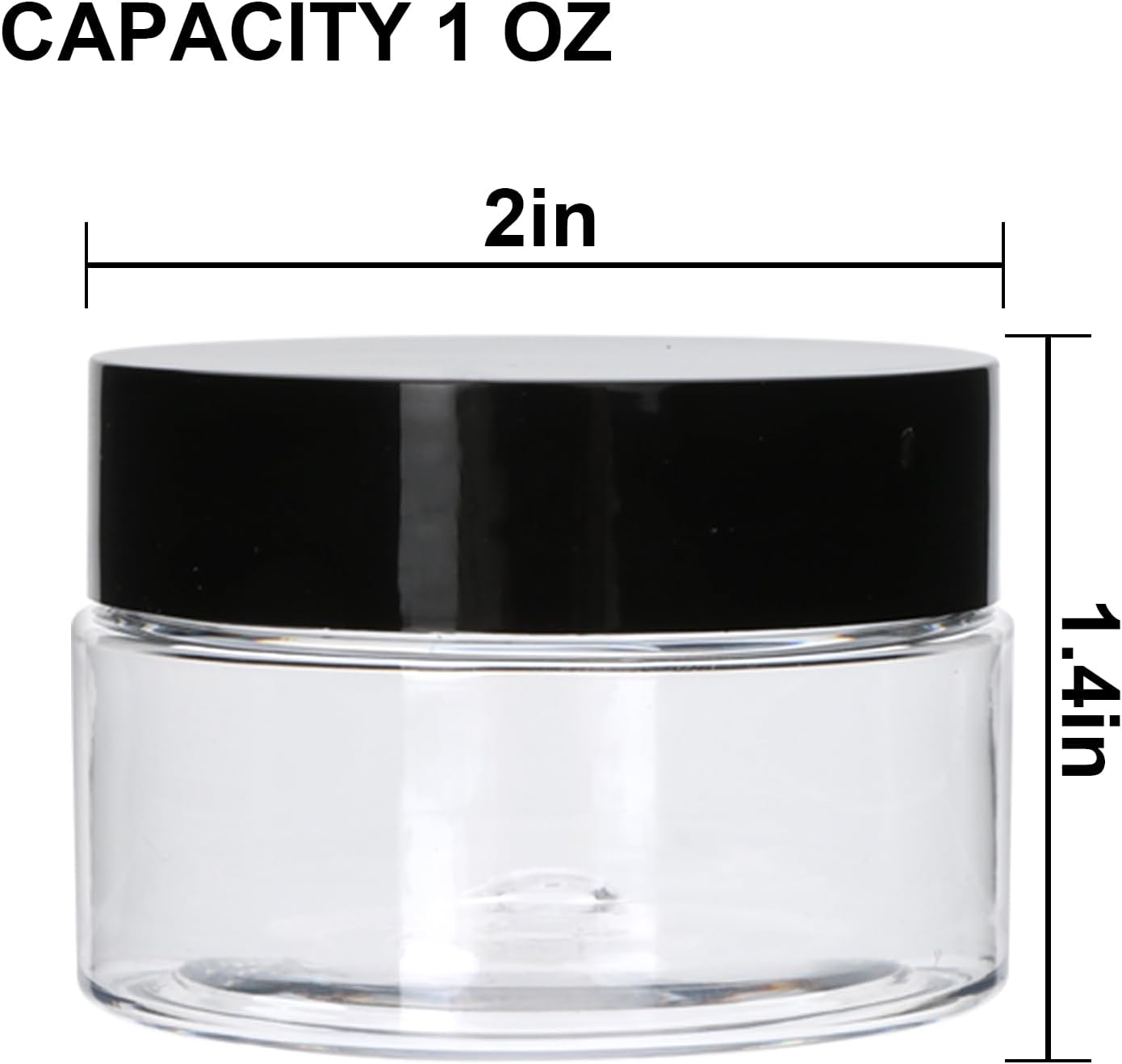 20 Pack 1oz Plastic Containers with Lids, Jars with Lids, Great for storing,lip balms, creams, ointments, cosmetics, samples-GlimoraGlow