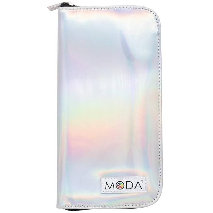 MODA Totally Electric Neon Full Face Makeup Brush Kit – 13pc Vibrant Brush Set for Face & Eyes with Zip Case (Neon Pink)-GlimoraGlow