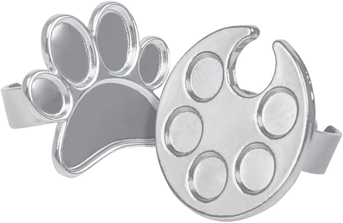 2 Pcs/Lot Mini Manicure Palette Wearable Metal Nail Art Polish Holder Paint Palette Finger Rings Nail Art Tools Palettes Palette Cups-GlimoraGlow