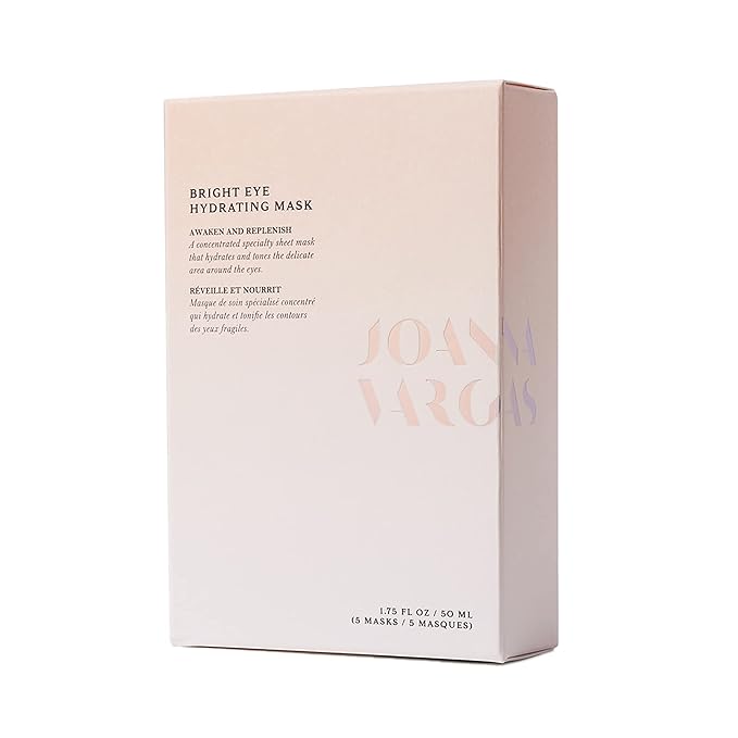 Joanna Vargas Bright Eye Hydrating Mask. Concentrated Ultra-Luxe Bamboo Hydration Sheet Masks Target Dark Circles, Expression Lines and Skin Tone. 5 Sheets (0.35 oz/sheet)-GlimoraGlow