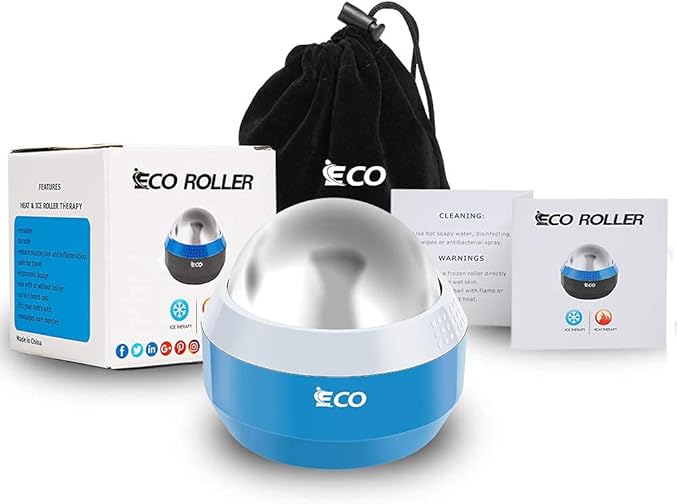 iECO Cryosphere Cold Massage Roller Ball - Massage Ball for Cold & Heat Relief, Myofascial Release, Trigger Point Therapy, Muscle Knots - Deep Tissue Ice Massager-GlimoraGlow