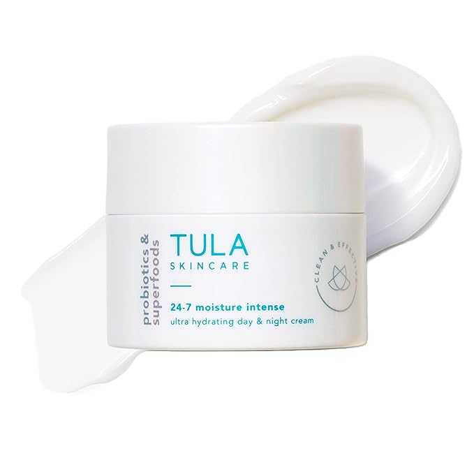 TULA Skin Care 24-7 Moisture Intense Ultra Hydrating Day & Night Cream - Ultra Nourishing Moisturizer for Face. Soothe Skin, Maintain Skin Balance & Improve Skin Smoothness, 1.5 oz.-GlimoraGlow