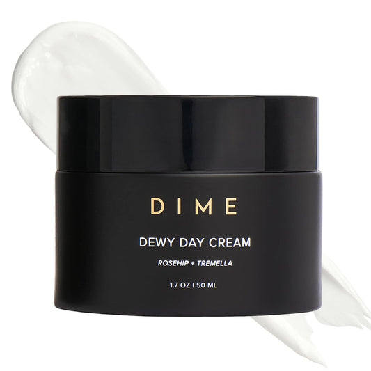 Dime Beauty Dewy Day Cream, Morning Face Moisturizer with Rosehip Oil and Tremella Snow Mushroom, 1.7 oz / 50 ml-GlimoraGlow