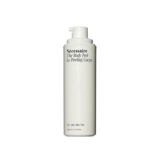 Nécessaire The Body Peel. Resurfacing Serum for KP, Ingrowns, Strawberry Skin and Discoloration. 10% AHA, 1% BHA, 1% PHA, Peeling Peptide. Dermatologist-Tested. Hypoallergenic. Non-Comedogenic. 150ml-GlimoraGlow