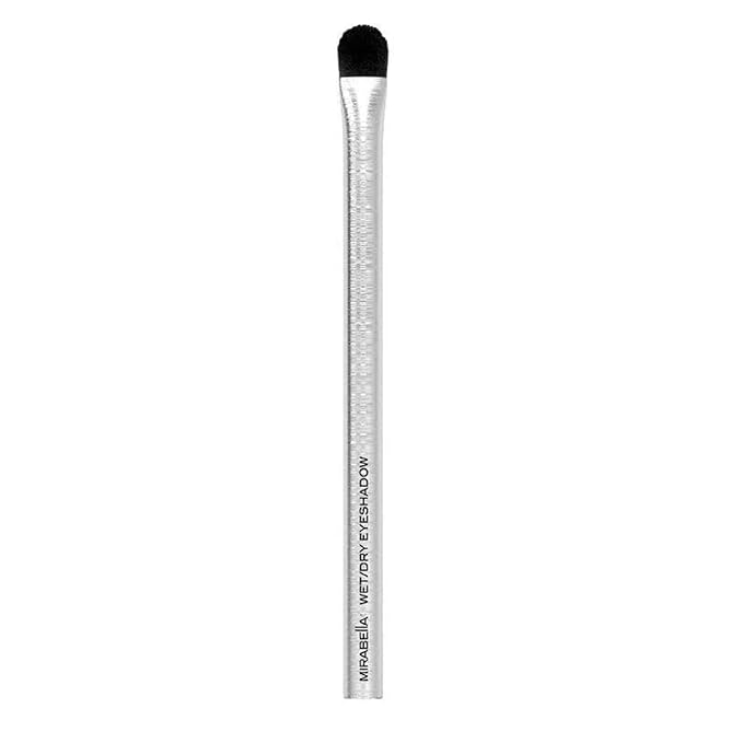 Mirabella Wet & Dry Eyeshadow Brush, Premium Professional Makeup Brush Collection, Cruelty-Free Synthetic Bristle Brush, Hand-Sculpted Brushed Aluminum Handle, Luxury Blending Brush for Makeup-GlimoraGlow