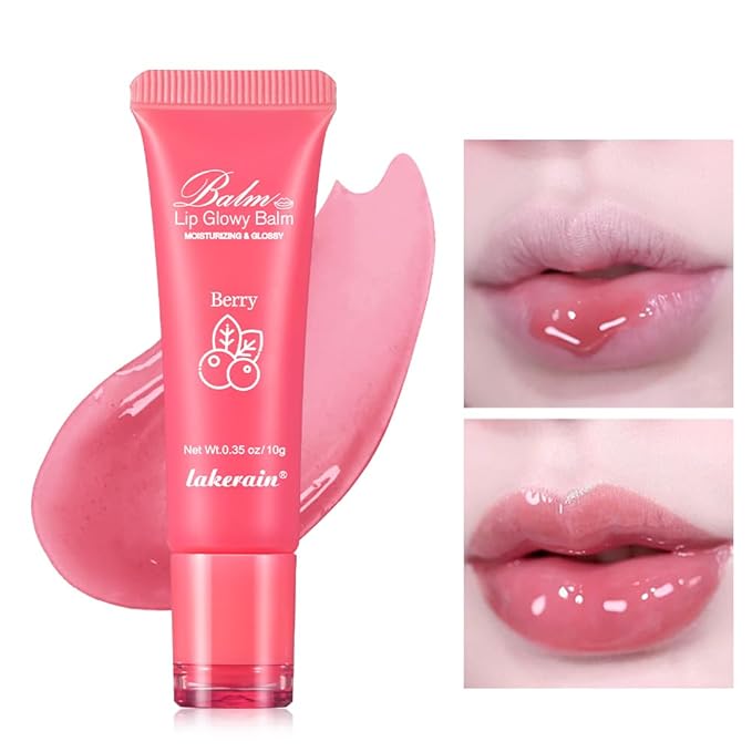 Hydrating Lip Butter Balm for a Glossy Finish and Lip Glow - Lip Glowy Balm with Summer-worthy Fragrance | Vegan Lip Care (#2-Berry)-GlimoraGlow