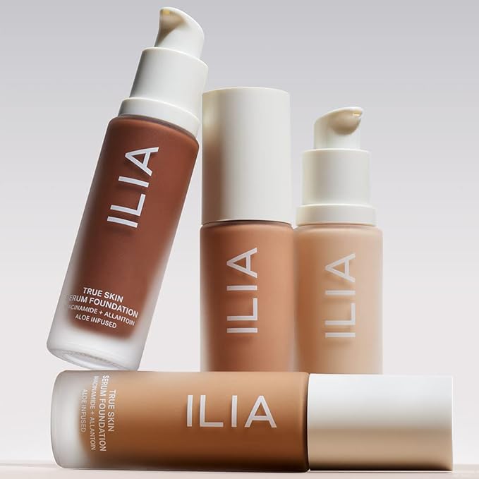 ILIA - True Skin Serum Foundation | Non-comedogenic, Cruelty-Free, Vegan, Weightless Feel, Buildable Coverage, Safe For Sensitive Skin (Flores SF13.5)-GlimoraGlow