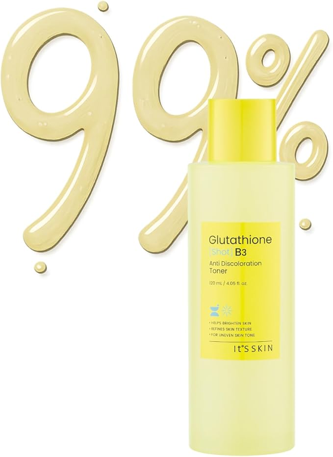 It'S SKIN Glutathione Shot B3 Toner 4.05 Fl Oz, 99% Pure Glutathione, Deep Hydration & Skin Texture Care, Fast-Absorbing for Daily Toner, Korean Skincare-GlimoraGlow