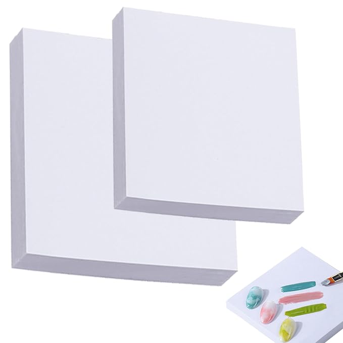 100Pcs Nail Art Polish Palette Paper Disposable Makeup Nail Gel Mixing Palette Papers Portable Waterproof Resin Nail Art Drawing Palette Tool Nail Supplies Home Salon-GlimoraGlow