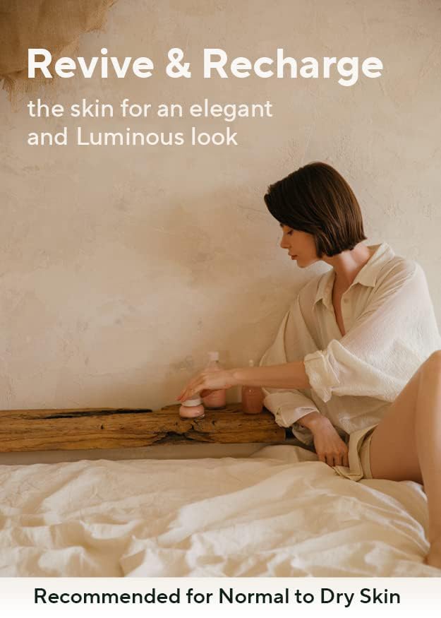 AROMATICA Reviving Rose Infusion Serum 3.38oz / 100ml, Vegan, Rejuvenating Hydration Serum, Vitality Serum for dry skin | with Damask Rose Water and Rose Oil-GlimoraGlow