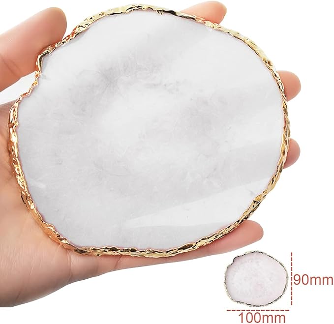 2 Pack Resin Nail Art Palette, Nail Painting Mixed Color Palette, Gilded Edge Nail Gel Color Makeup Display Board Pallet (White+Pink)-GlimoraGlow