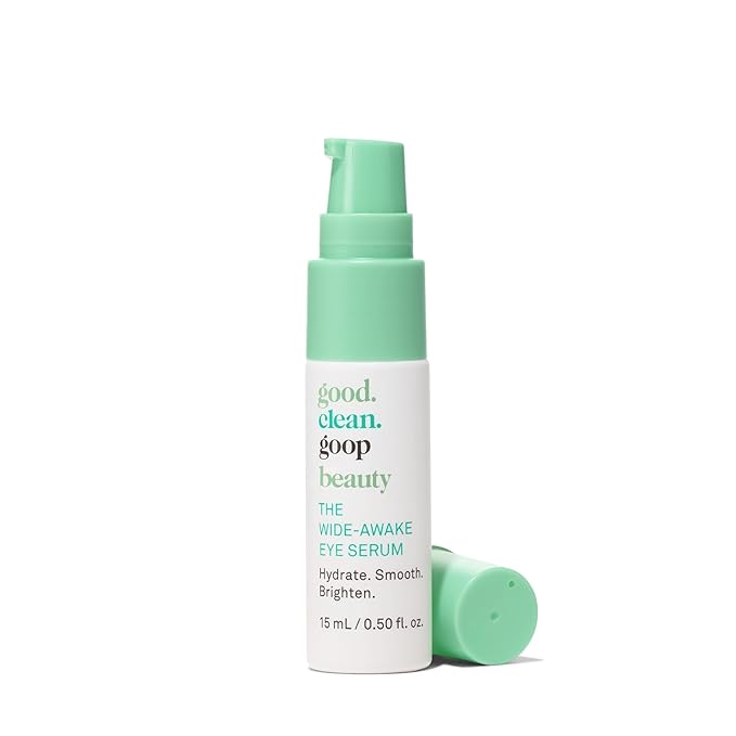 good.clean.goop beauty The Wide-Awake Eye Serum | Gel Serum to Reduce Fine Lines | Peptides, Astaxanthin & Reishi Mushroom Extract | Caffeine Eye Serum for Puffy Eyes & Dark Circles | Vegan | 0.5 oz-GlimoraGlow