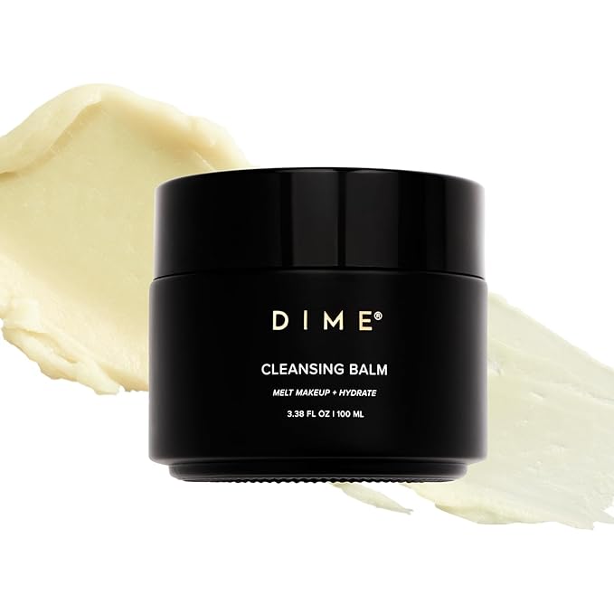 Dime Beauty Cleansing Balm, Oil Makeup Remover and Face Cleanser, Hydrating Eye Makeup Remover with Squalane, 3.38 oz / 100 ml-GlimoraGlow