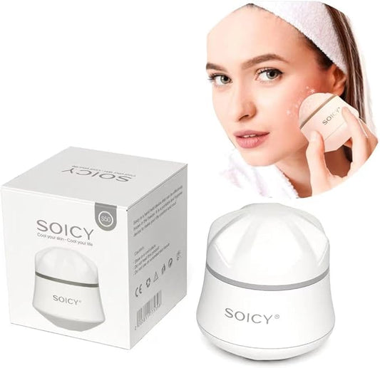 Facial Roller Stainless Steel Eye and Face Ice Massage Roller 360 Degree Rotate Ice Massage Roller Beauty Skin Care Tool-GlimoraGlow