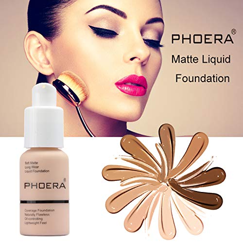 2 Pack PHOERA Foundation, Flawless Soft Matte Liquid Foundation Makeup for Women.(102# Nude)-GlimoraGlow