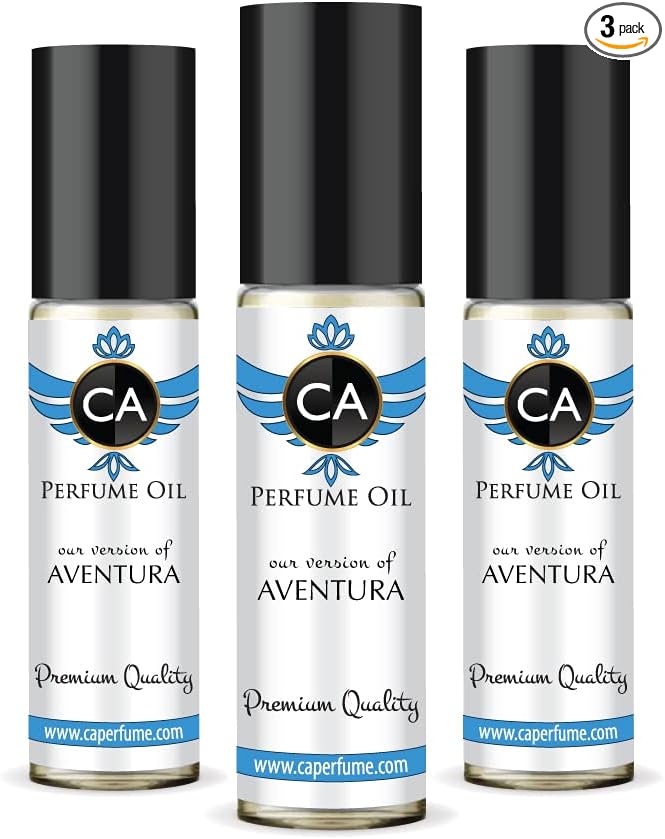CA Perfume Impression of Aventura For Men Replica Fragrance Body Oil Dupes Alcohol-Free Essential Aromatherapy Sample Travel Size Concentrated Long Lasting Attar Roll-On 0.3 Fl Oz-X3-GlimoraGlow