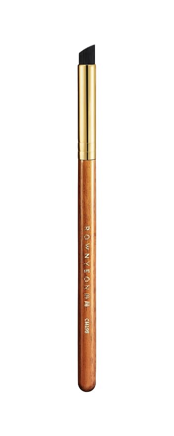 Desert Oak Series VelvetSlant Lip Artist - 45° Slanted Lip Brush for Gradient & Feathered Lips, Ultra-Soft Vegan Nylon, Bubinga Wood Handle (CM 198)-GlimoraGlow