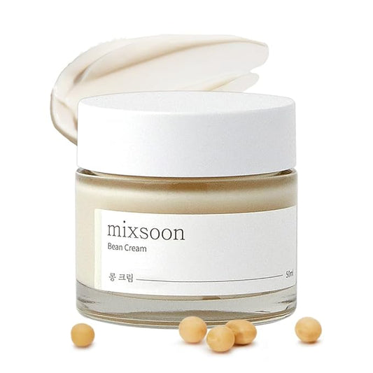 mixsoon Bean Cream - Intensive Moisture Face Cream For Smooth, Nourished Skin, Pore & Sebum Care - Korean Skincare For Glass Skin - Non-stick (1.69 fl.oz / 50ml)-GlimoraGlow