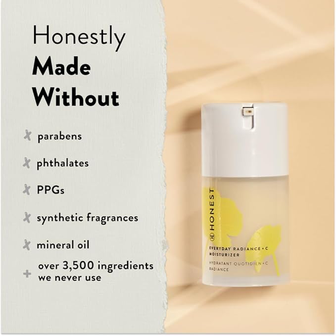 Honest Beauty Get Glowing Bundle | Vitamin C Radiance Brightening Serum + Everyday Moisturizer | Improves Skin Tone | Vitamin C + Pearl | EWG Verified + Cruelty Free | 1 fl oz, 1.7 fl oz-GlimoraGlow