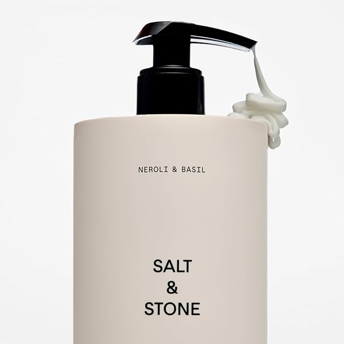 Salt & Stone Body Lotion for Women & Men| Scented Daily Body Lotion | Hydrates, Nourishes & Softens Skin | Restores Dry Skin | Fast-Absorbing | Cruelty-Free & Vegan (450 ml) (Neroli & Basil)-GlimoraGlow