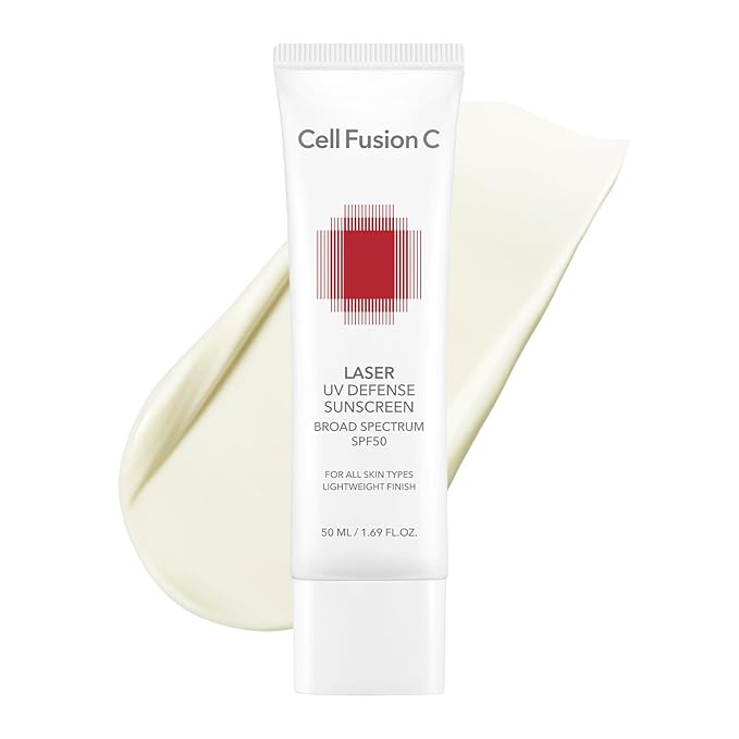 Cell Fusion C Laser UV Defense Face Sunscreen SPF 50, No White Cast and Soft Matt Finish, PDRN & 6 Ceramides Broad Spectrum Korean Sunscreen for Face, 50ml / 1.69 fl.oz-GlimoraGlow