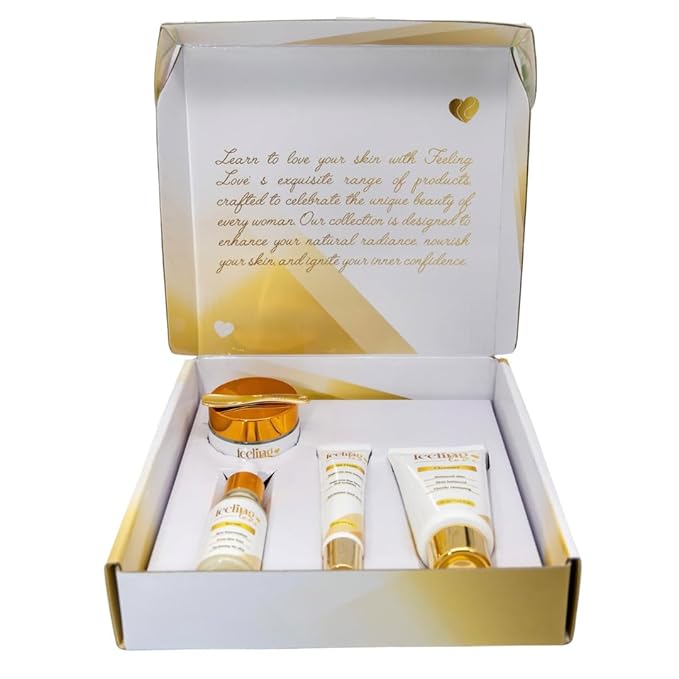 Introducing our exclusive Skincare Set: Cleanser, Serum, Essence Cream, and Eye Cream - Experience the Ultimate 4-Step Natural Beauty Routine for Achieving Radiant, Glowing Skin.-GlimoraGlow