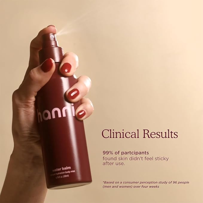 HANNI Water Balm Hydrating Body Mist, Moisturizer Spray with Hyaluronic Acid for All Skin Types, Lotion Replacement, 200 mL / 6.76 fl oz-GlimoraGlow