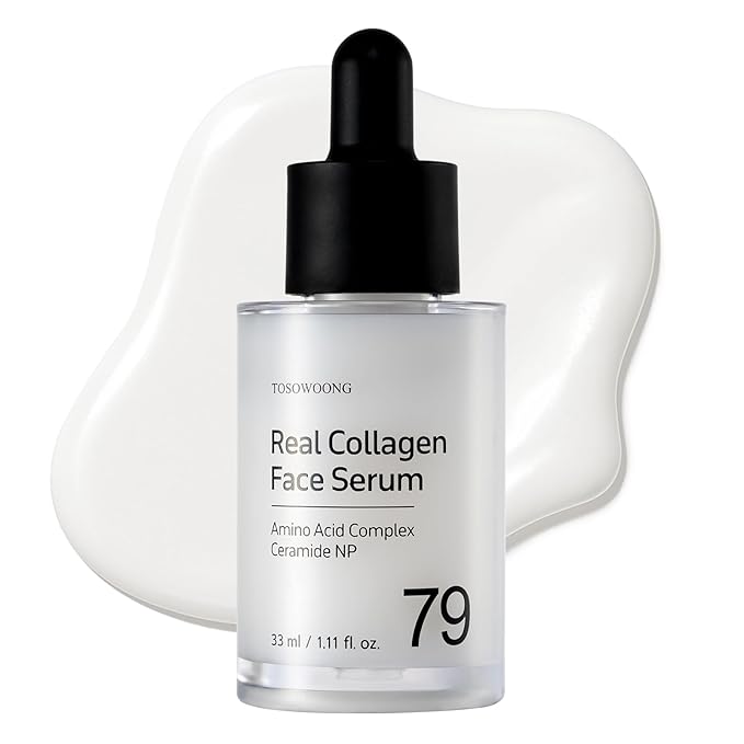 Real Collagen Face Serum, Hydrating & Firming Serum with hydrolyzed collagen, Hyaluronic Acid, Plumps, Sagging Skin, Reduces Fine Lines and Wrinkles, Korean Skincare, 33ml / 1.11 fl. oz.-GlimoraGlow