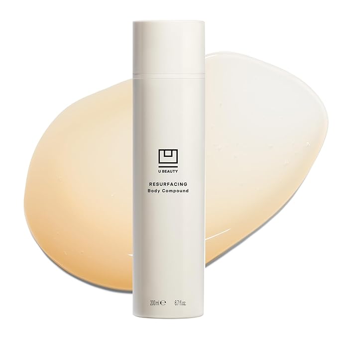 U Beauty Resurfacing Body Compound - Firming AHA & Retinol Serum, Phytic, Lactic & Glycolic Acids Tackle Keratosis Pilaris & Uneven Texture - Shea Butter & Papain for Hydrated Soothed Skin - 6.7 Fl Oz-GlimoraGlow