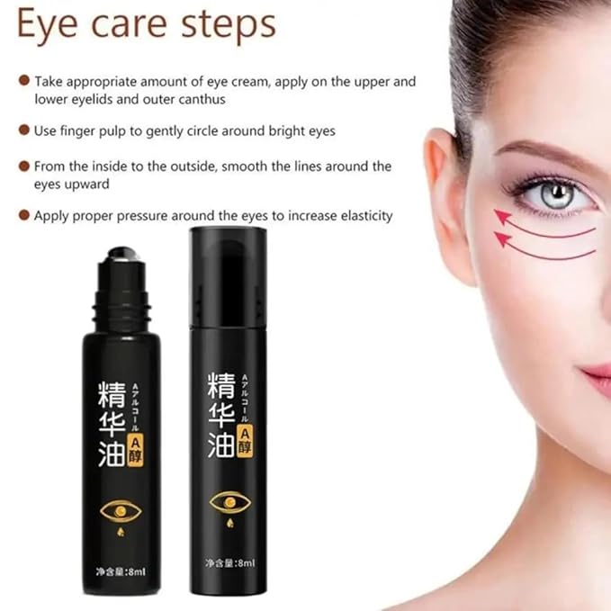 Time Eraser Rollerball, Retinol Anti-Wrinkle Eye Serum Oil, Eye Oil Roller, Reduces Fine Lines, Anti Wrinkle Serum For Eye-GlimoraGlow