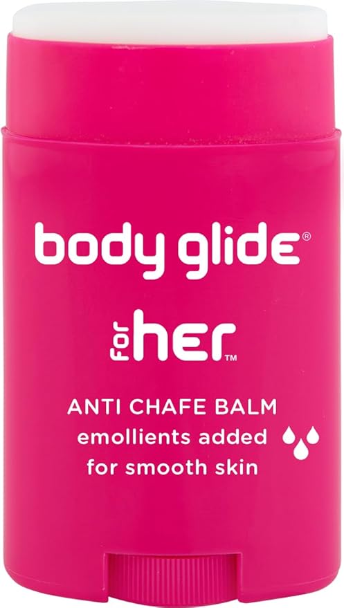 Body Glide For Her Anti Chafe Balm | Chafing stick with added emollients | Great for dry, sensitive skin and/or sensitive areas | Use on chest, bra, butt, groin, arm, and thigh chafing | 1.5oz-GlimoraGlow
