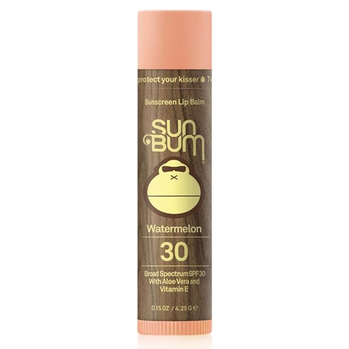 Sun Bum SPF 30 Sunscreen Lip Balm | Vegan and Cruelty Free Broad Spectrum UVA/UVB Lip Care with Aloe and Vitamin E for Moisturized Lips | Watermelon Flavor |.15 oz-GlimoraGlow