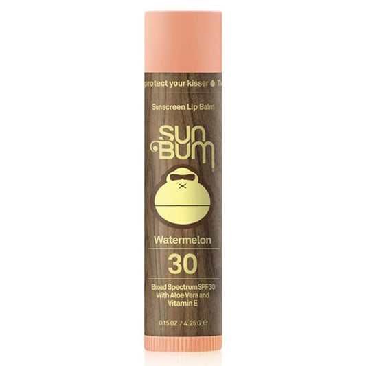 Sun Bum SPF 30 Sunscreen Lip Balm | Vegan and Cruelty Free Broad Spectrum UVA/UVB Lip Care with Aloe and Vitamin E for Moisturized Lips | Watermelon Flavor |.15 oz-GlimoraGlow