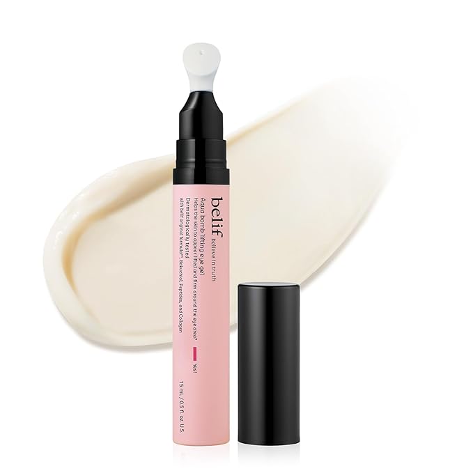 belif Aqua Bomb Lifting Eye Gel | Retinol + Collagen + Peptide for Firming & Plumping | Hyaluronic Acid for Glowy Hydration | Niacinamide for Dark Circles | Korean Skin Care-GlimoraGlow