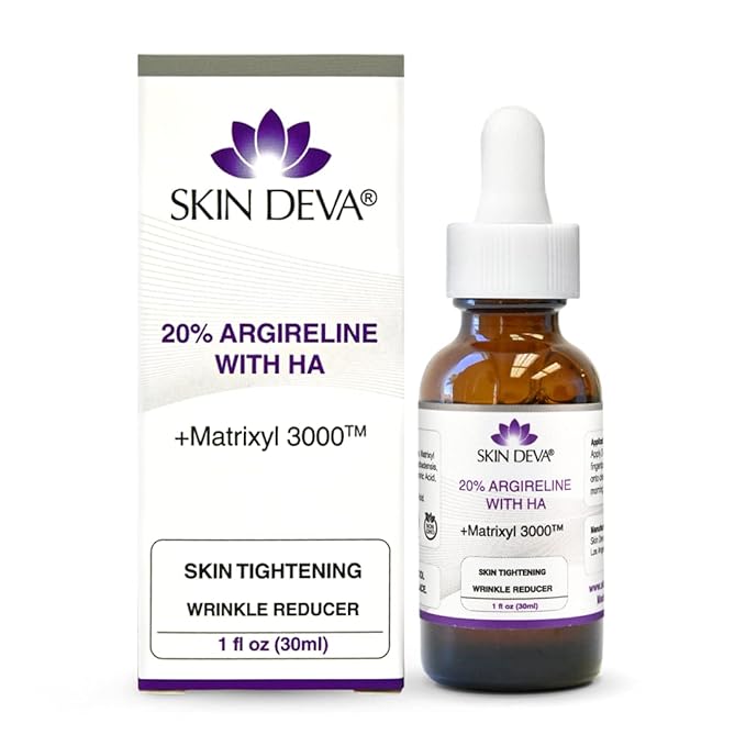SKIN DEVA 20% Argireline Serum with Matrixyl 3000 Pure Hyaluronic Acid Serum For Face Deep Wrinkle Reducer Anti Aging Tones Skin and Stimulates Collagen Peptides Serum For Face-GlimoraGlow