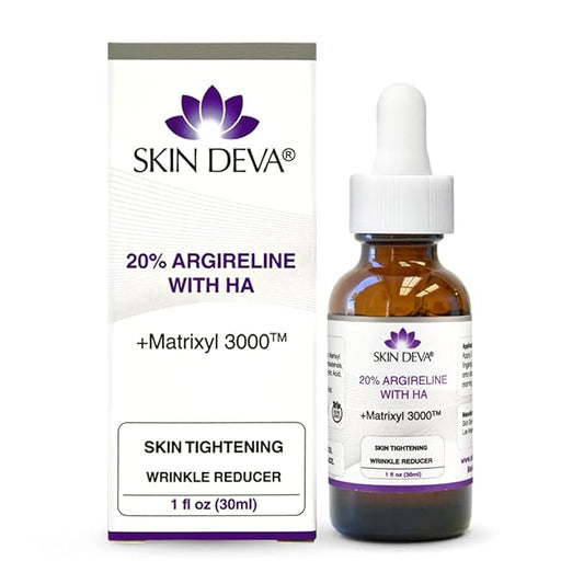 SKIN DEVA 20% Argireline Serum with Matrixyl 3000 Pure Hyaluronic Acid Serum For Face Deep Wrinkle Reducer Anti Aging Tones Skin and Stimulates Collagen Peptides Serum For Face-GlimoraGlow