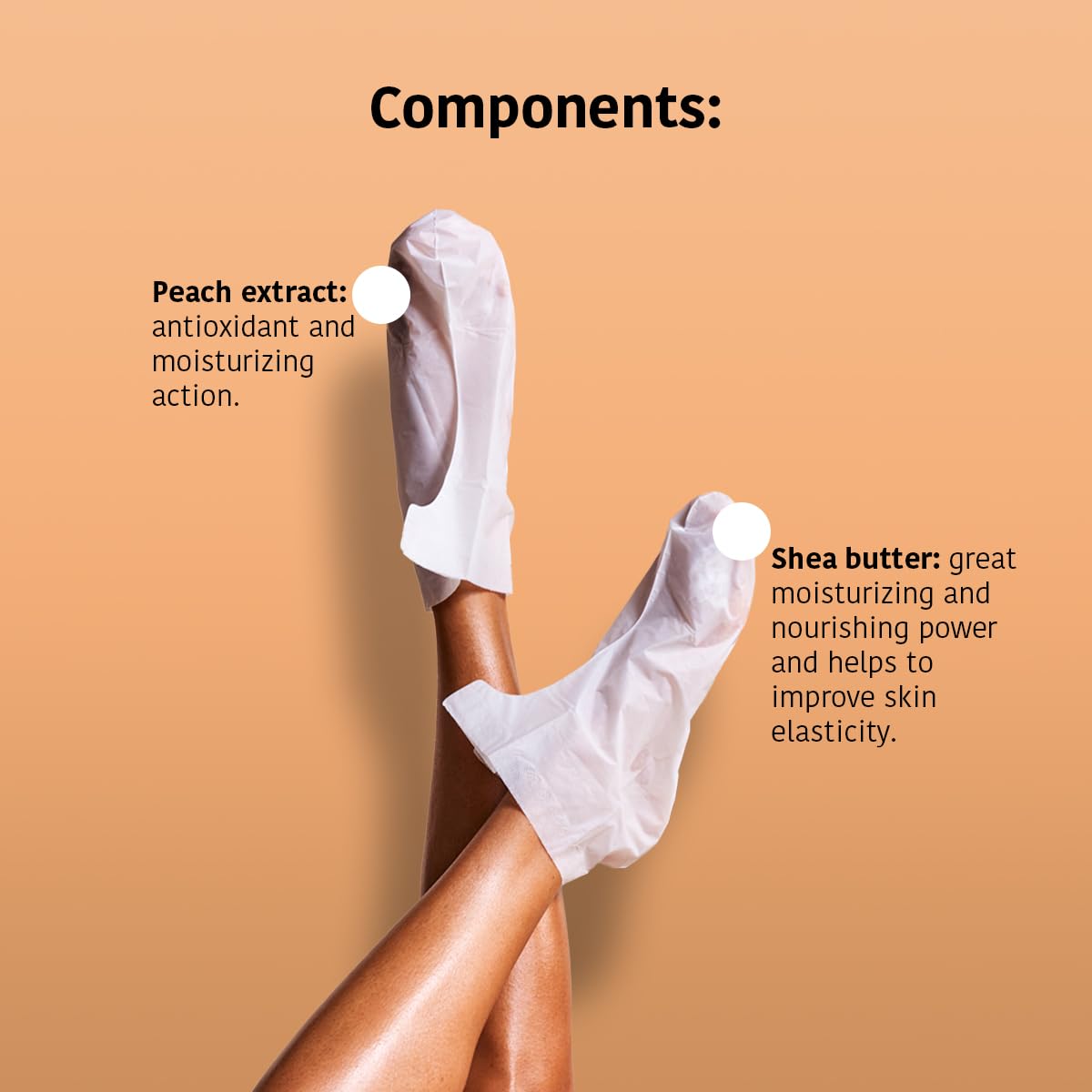 IROHA NATURE Repairing Foot Mask Socks with Peach & Shea Butter | 15 Pairs | Deep Hydration & Instant Repair | For Dry & Cracked Feet | Natural & 100% Vegan | Proven Results-GlimoraGlow
