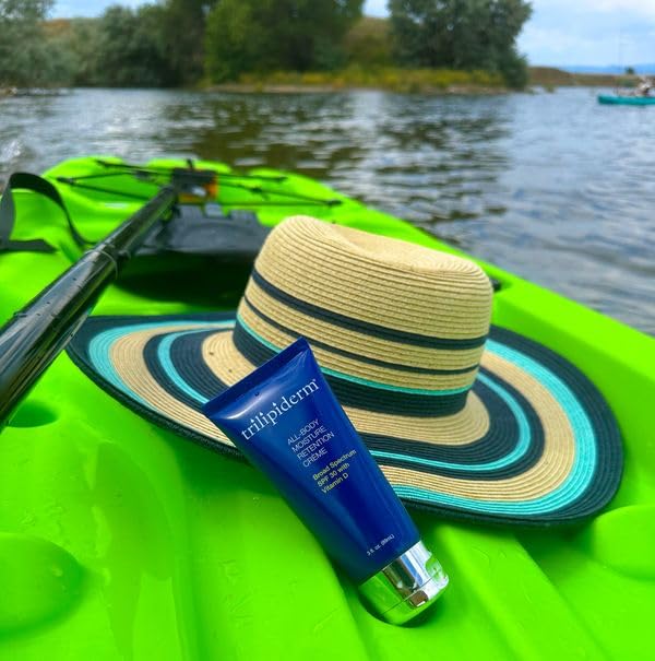 Trilipiderm 3 x All-Body Moisture Retention Creme 3x and All-Body Moisture Retention with Spf 30 Broad Spectrum 3oz size Travel Size 6-pack Sets - Air Travel, Gift, Purses, Gym Bag Lotion-GlimoraGlow