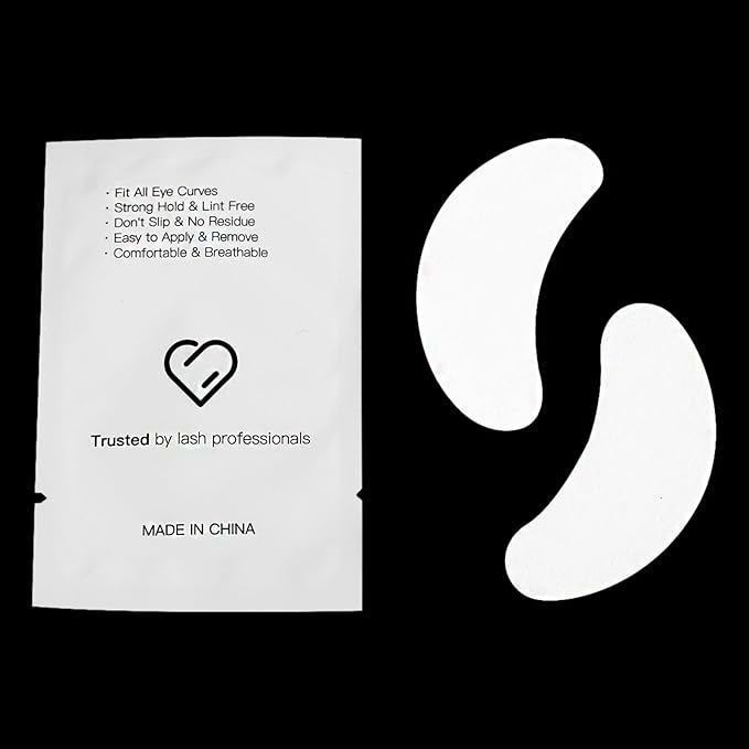 i-Laesh 100 Pairs Eye Pads for Lash Extensions - 100% Natural Aloe Vera Hydrogel Gel Under Eye Pads - Lint Free, Stick Well, Fits Most Eye Shapes Lash Extension Supplies Makeup Tools - Regular Shape-GlimoraGlow