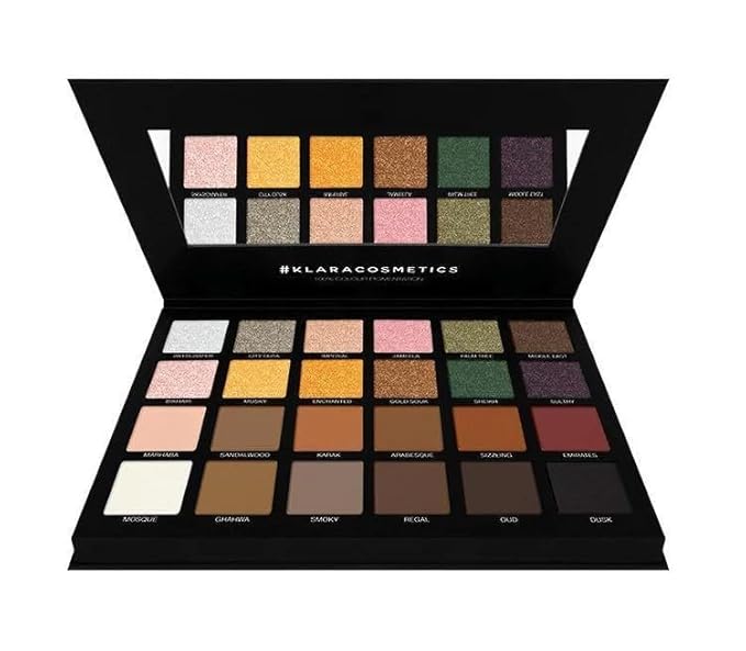 24 Eyeshadow Palette - Festive Luxury Vibrant Bold Full-Color Pigment Long Lasting Matte Shimmer Eye shadow Palette (Abu Dhabi)-GlimoraGlow