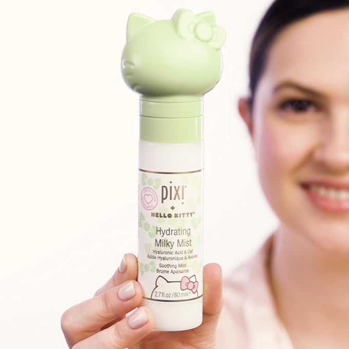 Pixi Beauty + Hello Kitty Milky Mist 2.70 Fl Oz | Hydrating Moisturizer for Dry Skin | Infused with Hyaluronic Acid-GlimoraGlow