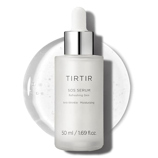 TIRTIR SOS Serum - Radiant Glow Boosting Face Serum - Plumping, Anti Aging, Hydrating - Visibly Smooth and Glowy Skin - Fragrance Free for All Skin Types, 1.69 fl.oz.-GlimoraGlow
