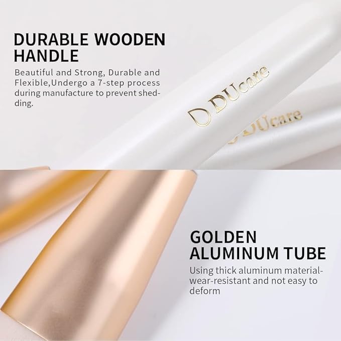 DUcare Angled Blush Brush, Fluffy Blush Brush for Cheeks, Multi-Purpose Face Makeup Brushes for Cream, Liquid Or Powder, Bronzers, Vegan & Cruelty-Free-GlimoraGlow