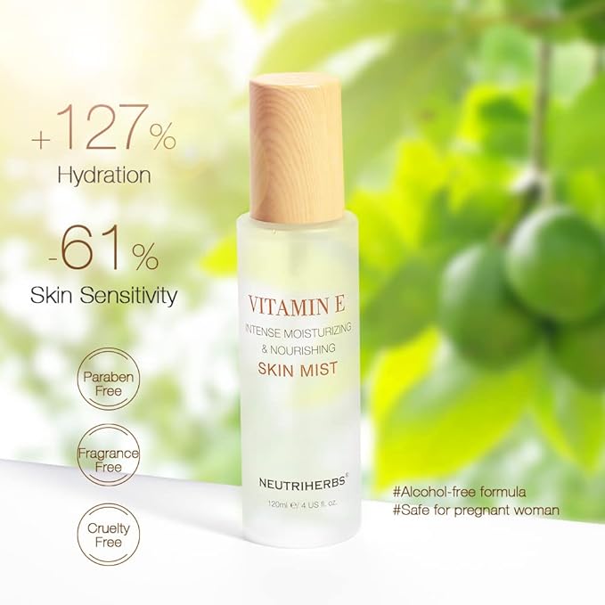 Neutriherbs Face Mist Vitamin E Hydrating Face Mist Natural Facial Spray Mist Moisturizing Soothing Skin Care US 4 fl.oz-GlimoraGlow