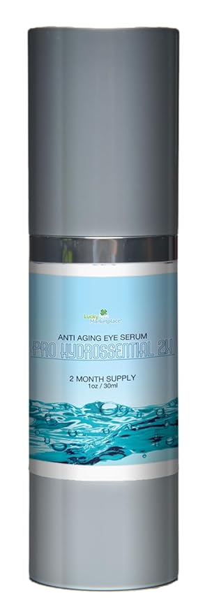 Pro Hydrossential 2x Serum - Anti Aging Eye Serum - Help Improve Dark Circles, Puffy Eyes, Wrinkles, & Eye Bags - Exfoliating Vitamin C Serum with Lactic Acid - Aid Collagen Production & Soothe Skin-GlimoraGlow
